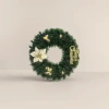 Christmas wreaths with simulated pine branches are hung on the door for festive decoration in the living room and bedroom Specification image